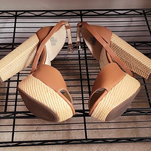 NWB Jessica Simpson Ginger Cookie Juba Calf Pisila Sandals Size 11M - Picture 5 of 6